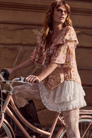 Labyrinth Lace Mini Skirt